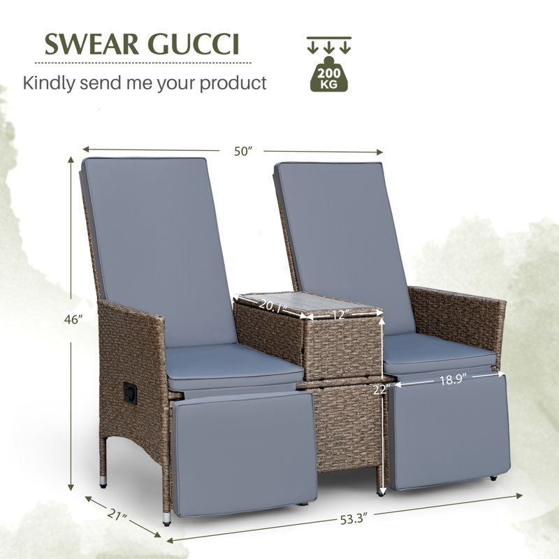 Rosely Wicker Outdoor Lounge Chair