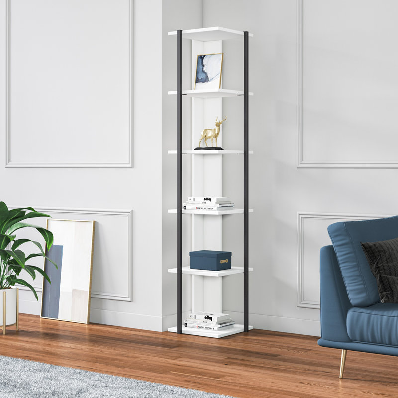 39cm W Corner Bookcase, White