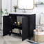 Organisateur de meuble-lavabo de salle de bain avec lavabo, ensemble d'armoire combinée, armoire de rangement pour salle de bain, espresso rétro