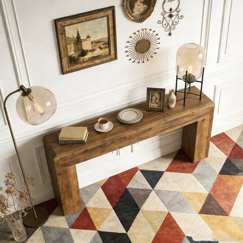 Wooden Sofa Entryway Console Foyer Table