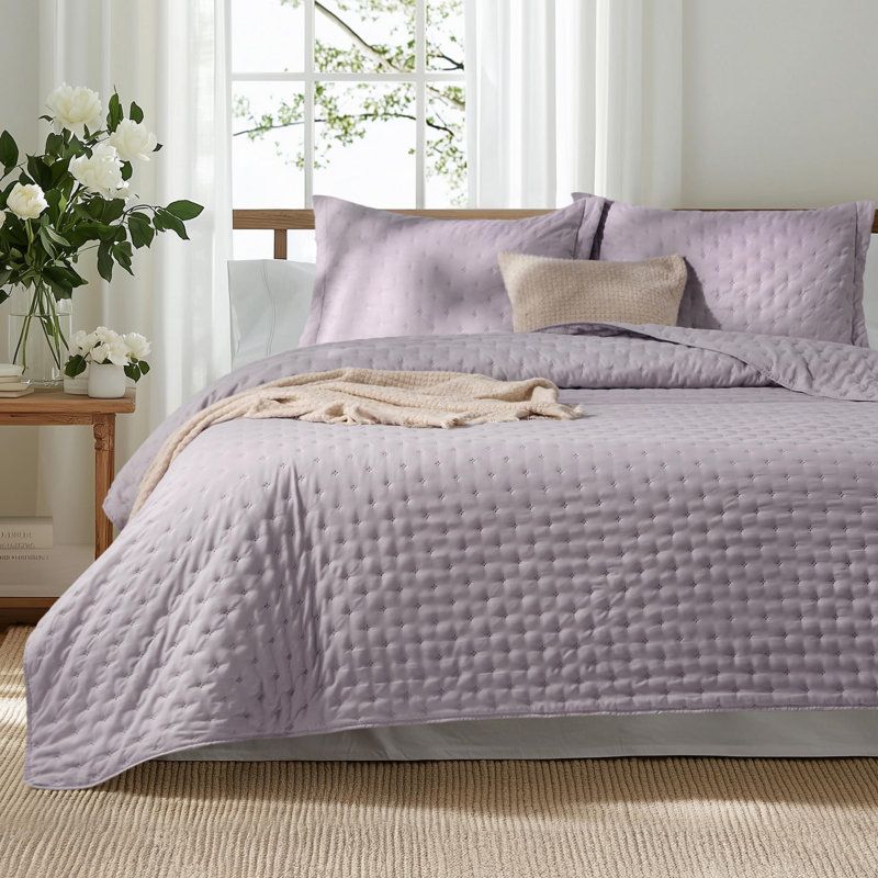 Bedsure Quilt Set - Ultra Soft Quilt Bedding Set for Pink Bedroom Decor, Lightweight Comforter with 1 Pillow Sham, Coverlet 68x86 Inch