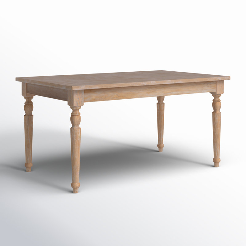 Baril 60" Solid Wood Farmhouse Dining Table