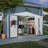 10X8 FT Outdoor Storage Shed, All Weather Metal Sheds With Lockable Doors, Tool Shed-121491702