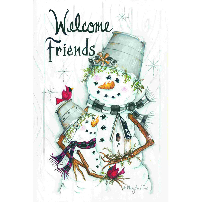 Welcome Friends Snowmen, H 48 po x l 32 po