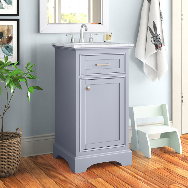 Meuble-lavabo simple 19 po Hermes, Gris
