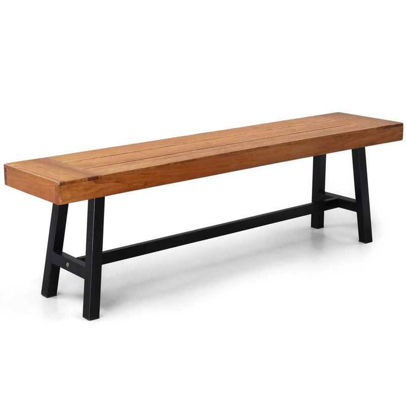 Banc d'extérieur en bois de peuplier, Light Brown