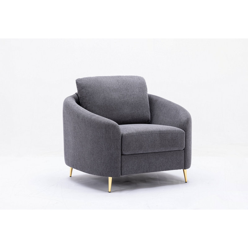Chaise en lin gris yuina