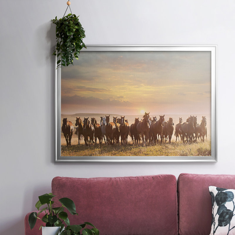 «Horse Motion I», reproduction sur toile, H 14 po x l 20 po x P 1,5 po, Argent