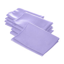 PLOYMONO Purple Heavy Duty Cloth Napkins - 17 x 17 inch Solid Washable Polyester Dinner Napkins - Set of 8 Napkins with Hemmed Edges - Great for