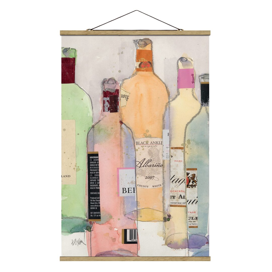 Stoffbild Wine Bottles in Watercolour II