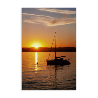 «Boat Ride at Sunset», art mural sur toile par Dennis Frates
