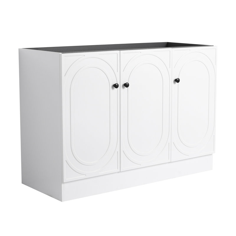 Meuble-lavabo autoportant - sans le lavabo, Blanc