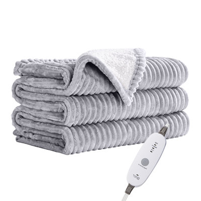 HBT Electric Fleece Heated Throw Blanket