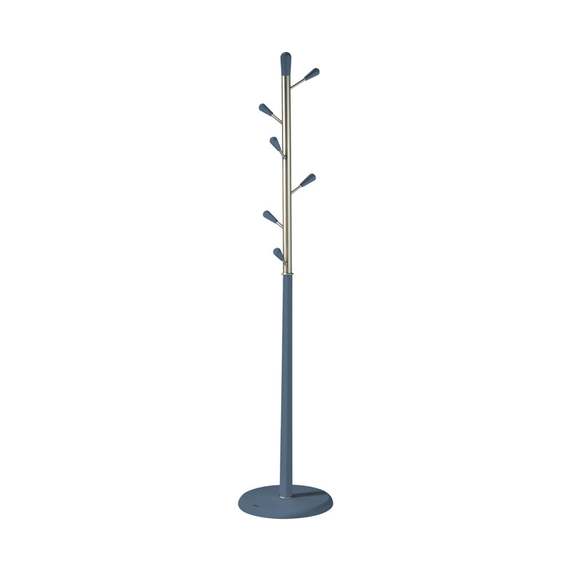 Beehler Freestanding 6 - Hook Coat Rack, Blue