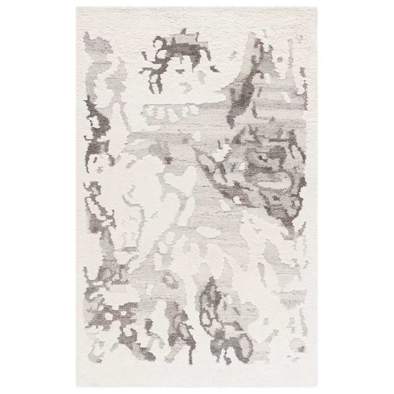 Casablanca 448 Hand Tufted Wool Pile Abstract Rug, Rectangle 4' x 6'