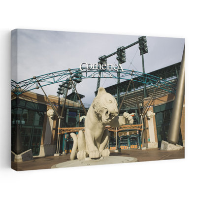 Home Of The Detroit Tigers Baseball Team Comerica Park Detroit Michigan USA by Walter Bibikow - Wrapped Canvas Print