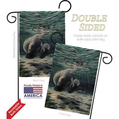 Double Sided 18.5'' H x 13'' W Burlap Flag Set