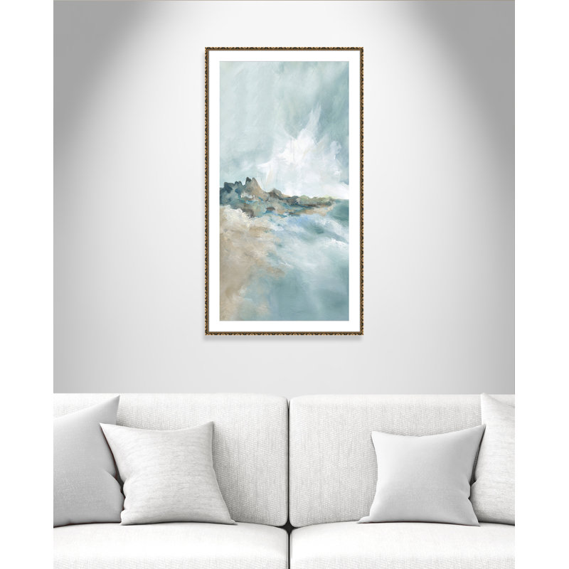 Imprimé Sandpoint par Carol Robinson, Reproduction encadrée avec passe-partout, H 54,5 po x l 30,5 po x P 1,125 po