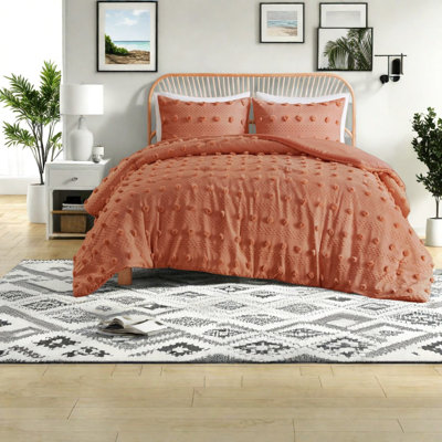 Ensembles de literie simples confortables en polyester, style maison moderne en jacquard