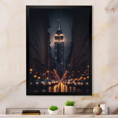 Empire State Building Tilt Shift In The Night Ligh " Empire State Building Tilt Shift In The Night Lights III "