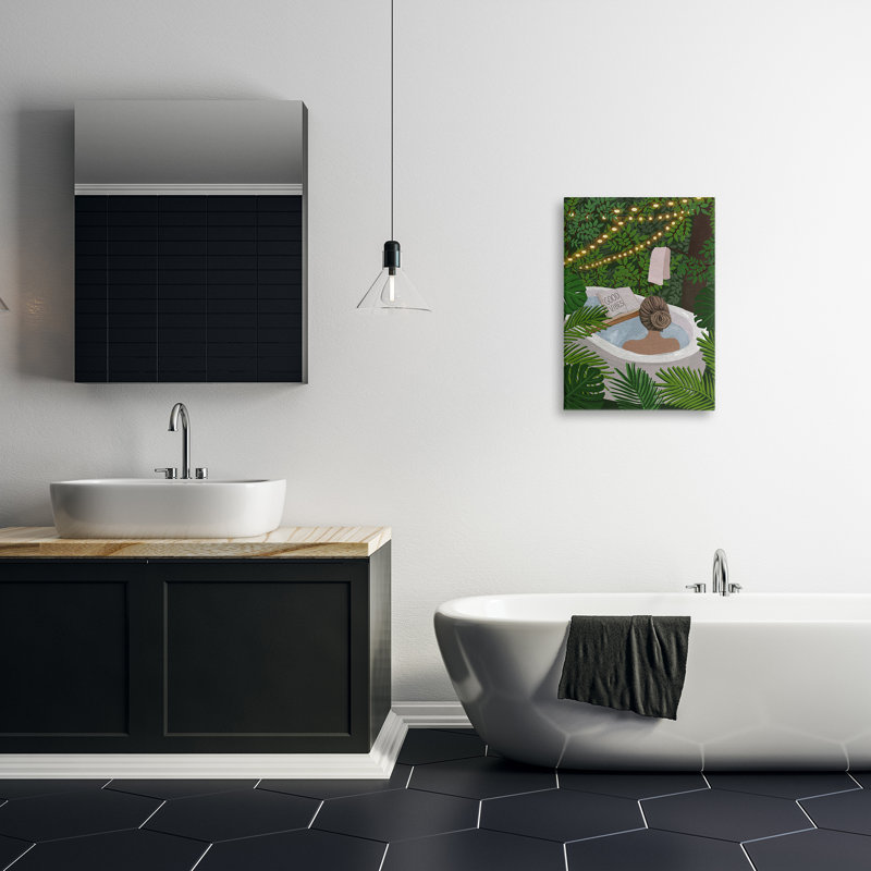 Toile «Jungle Bath», conception par Chen Alyesh, H 24 po x l 16 po