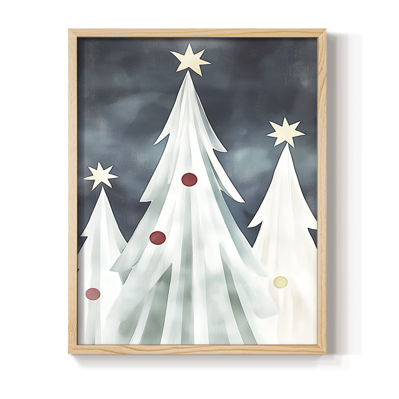 Christmas Holiday Art DCCCLVII Framed Print - Solid Wood, Naturel, H 30 po x l 24 po