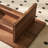 47" Modern Minimalist Split Brown Coffee Table, Rectangular Wood Center Table for Living Room-1760105988-1763415705