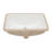 19.7"x14" White Ceramic Rectangular Undermount Bathroom Sink with Overflow