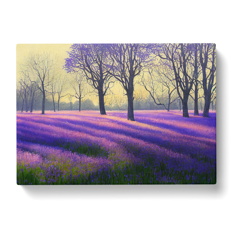 Bluebell Field Watercolour Vol.2 - Wrapped Canvas, 35cm H x 50cm W x 3cm D