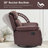 Upholstered Brown Cat Scratch-Resistant Fabric Swivel Rocker Recliner-687169835