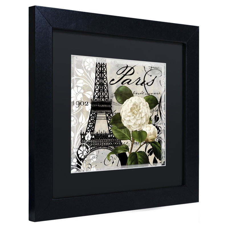 «Paris Blanc I», impression encadrée, H 11 po x l 14 po x P 0,5 po, Noir