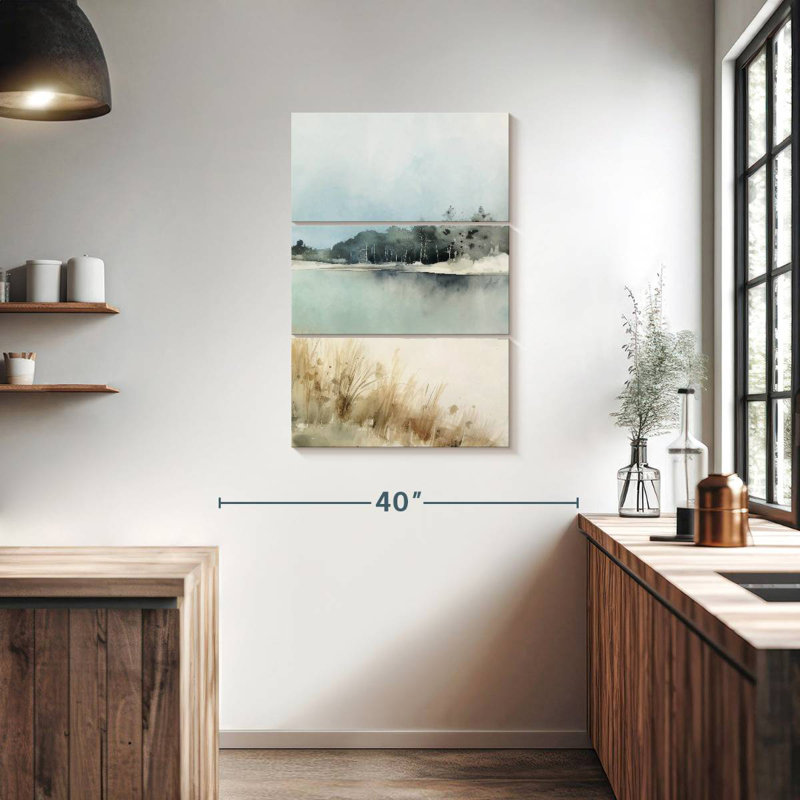 Paysage de rivière sereine Alvord I, H 38 po x l 24 po