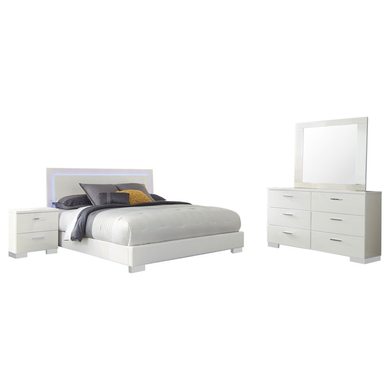 Ensemble de chambre avec très grand lit 4 pièces Dulcey, Très grand