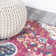 Cockburn Bohemian FLAIR Boho Vintage Medallion Fuchsia/White Rug