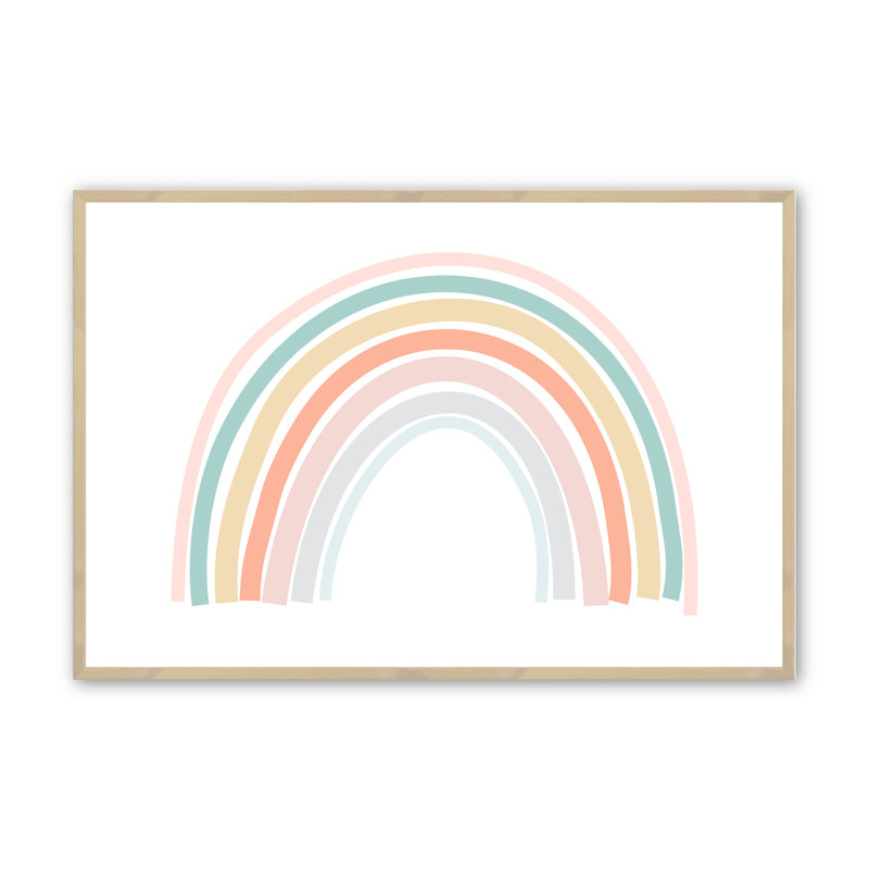 «Loomis Under The Rainbow», impression encadrée sur papier par Becky Quartermaine, Érable brut