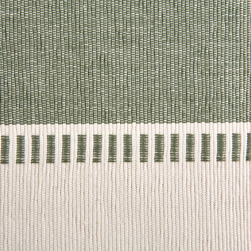 Kizer Striped 100% Cotton Table Runner, 72" x 13", Artichoke