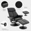 Fauteuil inclinable pivotant en similicuir de 26 po avec base en métal Meleri