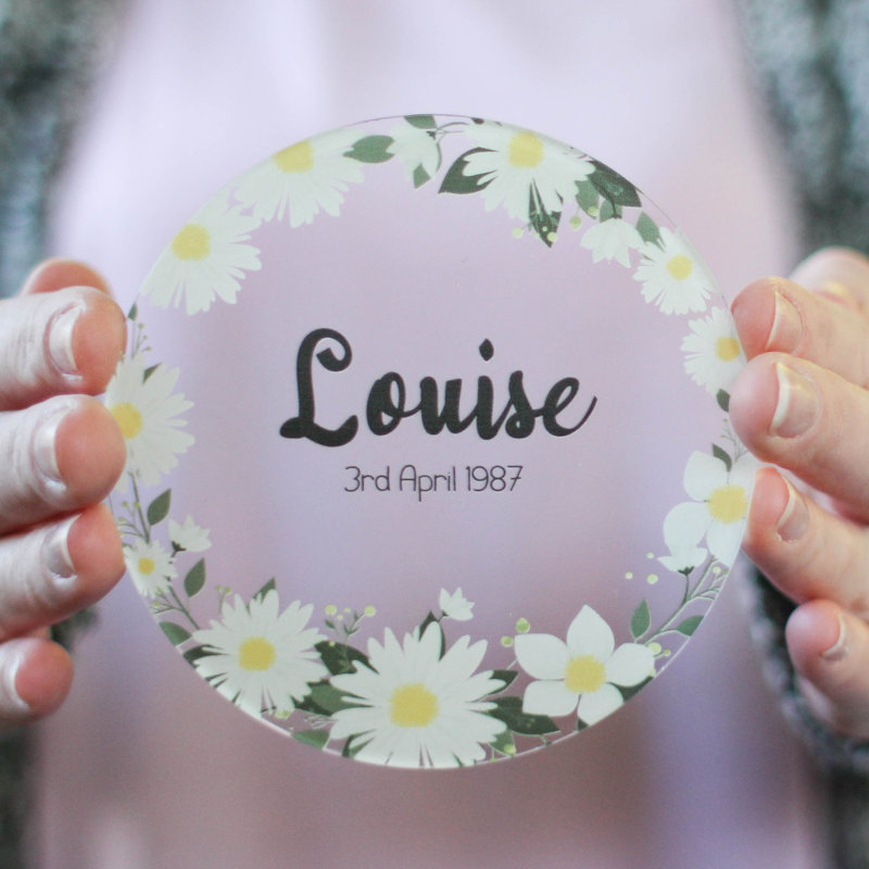 Acrylic Round 1 Piece Coaster, Yes