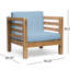 Fauteuil club moderne du milieu du siècle 2 - Bois, bleu noyer Concept 2 Chaises en bois + Purity