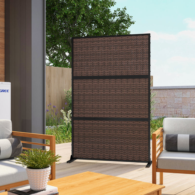 Panneau tissé de clôture 72 po x H 47,75 po, Brun