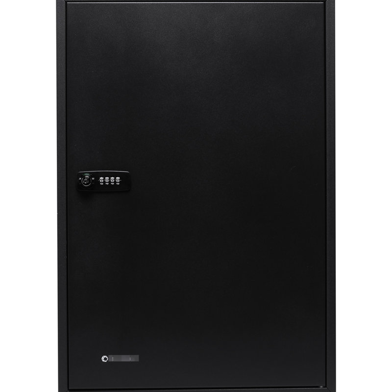 Armoire à clés murale avec 300 clés et étiquettes colorées - acier noir, réglable, acier à verrou à combinaison