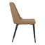 Ensemble de deux chaises d'appoint en similicuir brun clair et noires