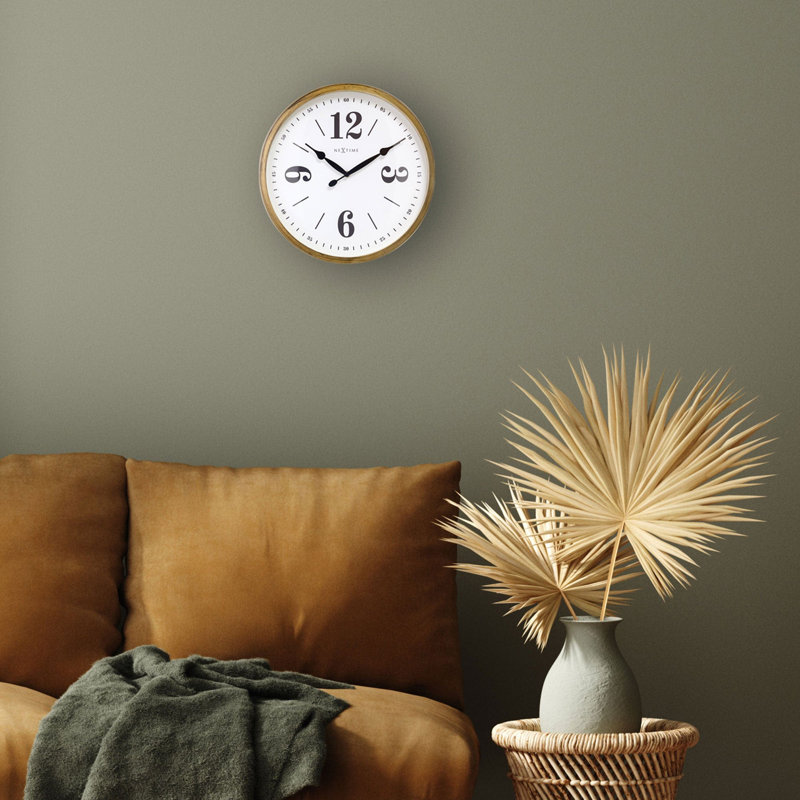Metal Wall Clock, White