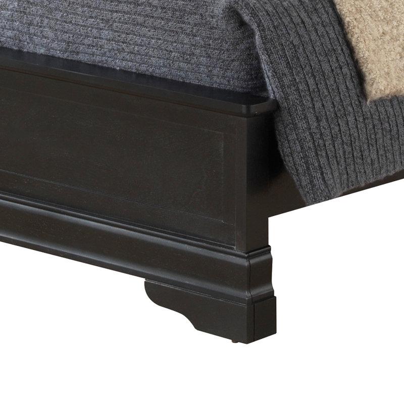 Louis Phillipe Standard Bed, Twin, Charcoal