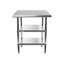 Table de travail en acier inoxydable avec deux tablettes-60901484