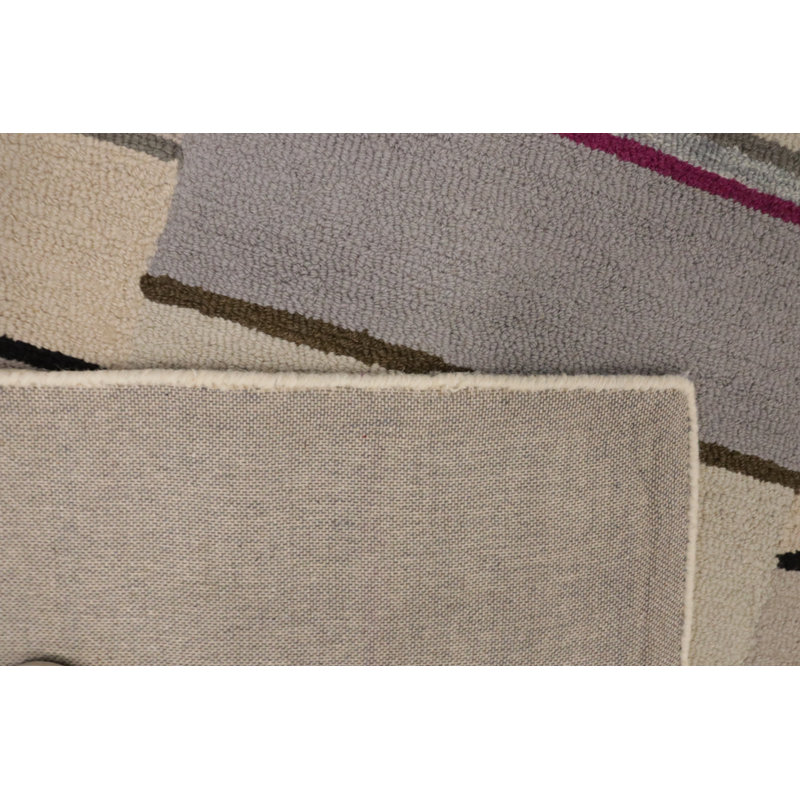 Janeczka Stripes Hand-Tufted Modern Rectangle 5' X 8' Area Rug Multicolored