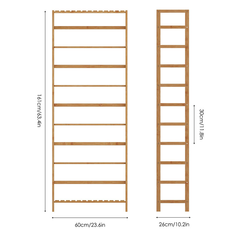 Aleks Bamboo Freestanding Bathroom Shelves, Nature