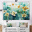 Beige transparent botanique, élégance florale - ensemble de plantes sur toile-107750405-107750409