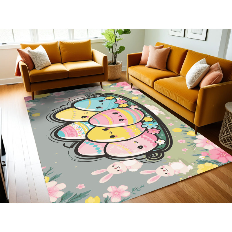 Ginza Six Washable Easter Spring Holiday Rug, Rectangle 2' x 3'