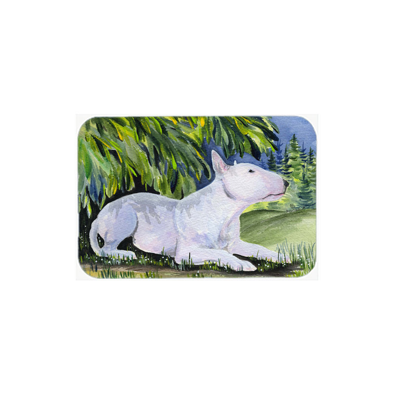 Planche à découper en verre de bull terrier blanc Winston porter